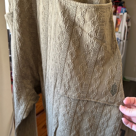 NWOT Free People Movement Hot Shot Cable Knit Onesie RARE - Light Army Green XS - Picture 5 of 16